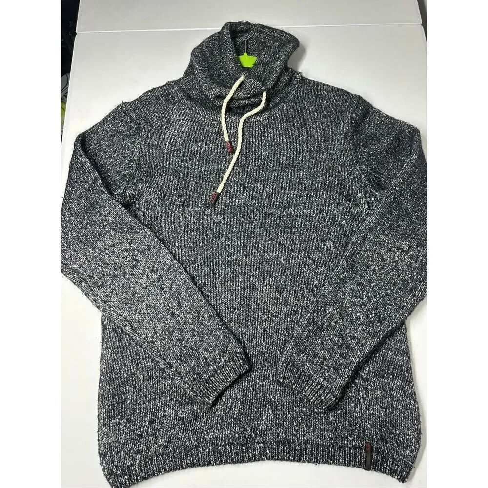 Cinque Men’s Wool Blend Sweater Turtleneck Black White Size M See Description